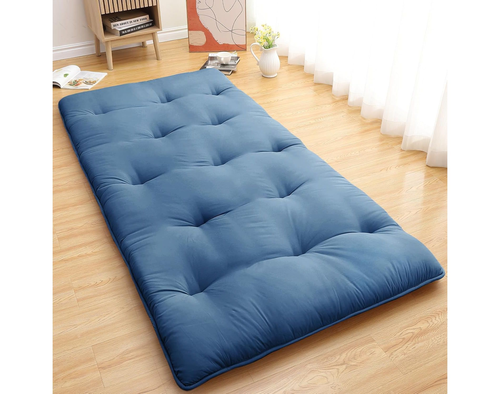 Acekool Foldable 5-Layer Futon Mattress, High-Density Foam Floor Bed, Portable Guest Bed for Living Room Bedroom Travel