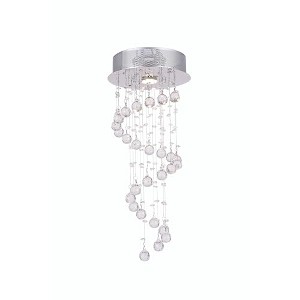 CWI Lighting Spiral 1 Light Flush Mount With Chrome Finish - 1 of 3