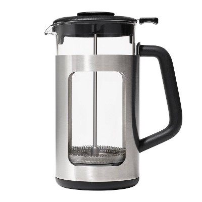 Bodum Chambord Stainless Steel 34-oz. French Press with Walnut Wood Handle | Crate & Barrel