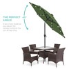 Best Choice Products 7.5ft Outdoor Solar Patio Umbrella for Deck, Pool w/ Tilt, Crank, LED Lights - 2 of 4