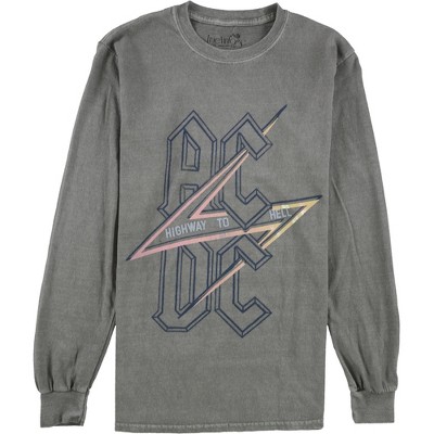True Vintage Womens AC/DC Graphic T-Shirt, Grey, Large