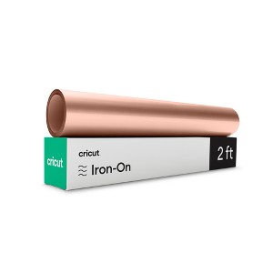 Cricut 24"x12" Everyday Iron On Rose Gold: Heat Transfer Vinyl, PET Material, Gold Color, 1 Pack - 1 of 4