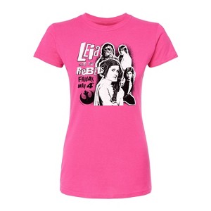 Women's - Star Wars - Leia And The Rebels Fitted Graphic T-Shirt - 1 of 3