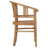 vidaXL Patio Chairs Set of 2 - Solid Teak Wood - Weather Resistant Outdoor Chairs with Backrest and Armrest - Fine Sanded Finish - Easy to Assemble - 4 of 4