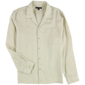 I.N.C International Concepts Mens Linen Button Up Shirt, beige, X-Large - 1 of 2