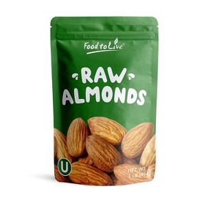 California Almonds - Supreme, Whole, Raw, Unsalted, Unroasted, Kosher, Vegan, Keto, Paleo, Low Sodium. - 1 of 4