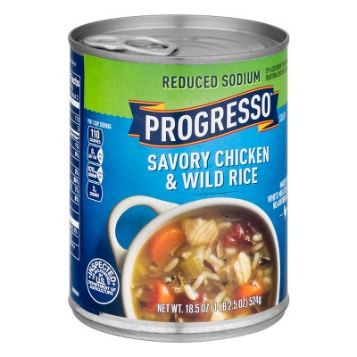 Progresso Reduced Sodium Chicken & Wild Rice Soup - 18.5oz : Target