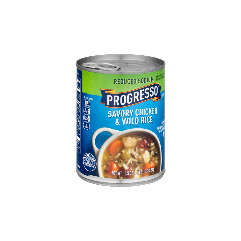 UPC 041196740745 product image for Progresso Reduced Sodium Chicken & Wild Rice Soup - 18.5oz | upcitemdb.com