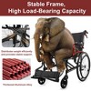 Wheelchairs for Adults,self-propelled Transport Chair,Foldable and Portable Travel Wheelchair,Lightweight Transfer Wheelchairs(Red） - 2 of 4
