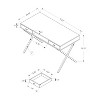 Monarch Specialties Computer Desk Home Office Laptop Storage Drawers 48InchL Work Metal Laminate Brown Black Contemporary Modern - 4 of 4