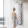 VEVOR Shower Panel Tower System with Rainfall Shower Head, LED, 49 in Brushed Stainless Steel Shower Column, 4-Function Faucet, Silver - 2 of 4