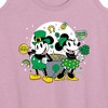 Women's - Disney - Mickey And Minnie Pot Of Gold Graphic Racerback Tank - 2 of 4