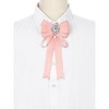 INSPIRE CHIC Women's Pre-Tied Ribbon Satin Elegant Bowknot Tie Brooches with Rhinestones - 4 of 4