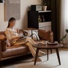 PAGED Hexagon Wooden End Table, Modern Side Table with Texture Pattern, 23.6" Bedside Table for Living Room, Bedroom - 2 of 4
