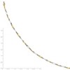 Black Bow Jewelry 10k Two Tone Gold Polished 2.5mm Fancy Link Anklet, 9-10 Inch - 2 of 4