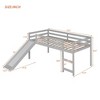 NicBex Twin Size Loft Bed with Ladder and Slide,Loft Bed Frame with Guardrails,Bed Frame for Kids,Box Spring Not Required - 3 of 4