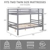 Dsvimoy Bed Bunk Bed with Strong Support and Safe Guardrails for Kids Room, Gray, 79.13"*59.06"*61.81" - 3 of 4
