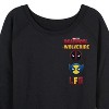 Women's - Marvel - Deadpool & Wolverine Logo And Icons Lightweight French Terry Wide Neck Long Sleeve Shirt - 2 of 4