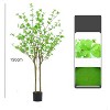Acekool 5ft Artificial Enkianthus Tree with Lifelike Green Leaves, Faux Potted Floor Plant for Living Room, Bedroom, Office Décor - 3 of 4