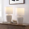 JONATHAN Y Hugo 16.75" Traditional Rustic Reeded Ceramic Vase LED Table Lamp - 2 of 4