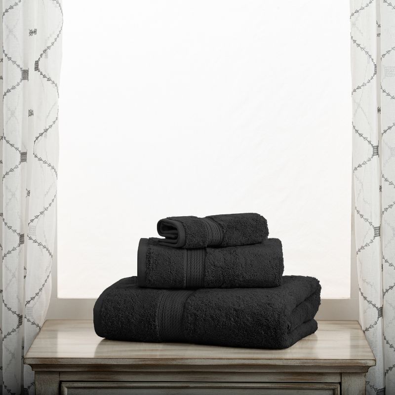 Premium Cotton 800 GSM Heavyweight Plush Luxury 3 Piece Bathroom Towel Set by Blue Nile Mills, 4 of 10