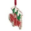 Northlight Country Pick Up Truck with European Crystals Christmas Ornament - 3.5" - Red and Green - 3 of 4