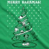 Mens Merry Barkmas Funny Dog Lover Christmas Tree Holiday T shirt - Crazy Dog Men's T Shirt - 2 of 4
