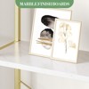 Arched Bookshelf 5-Tier Tall Standing Display Racks Metal Frame Modern Wood Storage Rack Shelf for Living Room Home Office - 3 of 4