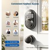 Itopfox Keyless Entry Electronic Door Lock with Keypad, Auto Lock, Anti-Peeking Password, Backlit & Easy Install Design for Home Security Matte Black - 2 of 4
