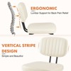 PAGED Dining Chairs Set of 4 Modern Office Chair with Wood Legs, PU Leather Upholstered Living Room Chair for Dining Room - 3 of 4