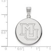 Black Bow Jewelry 14k White Gold Marquette Golden Eagles NCAA Large Pendant - 2 of 3