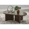 Signature Design by Ashley Korestone Mid-Century Oval Coffee Table, Dark Brown - image 2 of 4