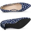 Allegra K Women's Pointed Closed Toe Polka Dots Stiletto Kitten Heels Pumps - 4 of 4