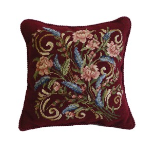 C&F Home 14" x 14" Hydrangea Bouquet Number 2 Needlepoint Throw Pillow - 1 of 4