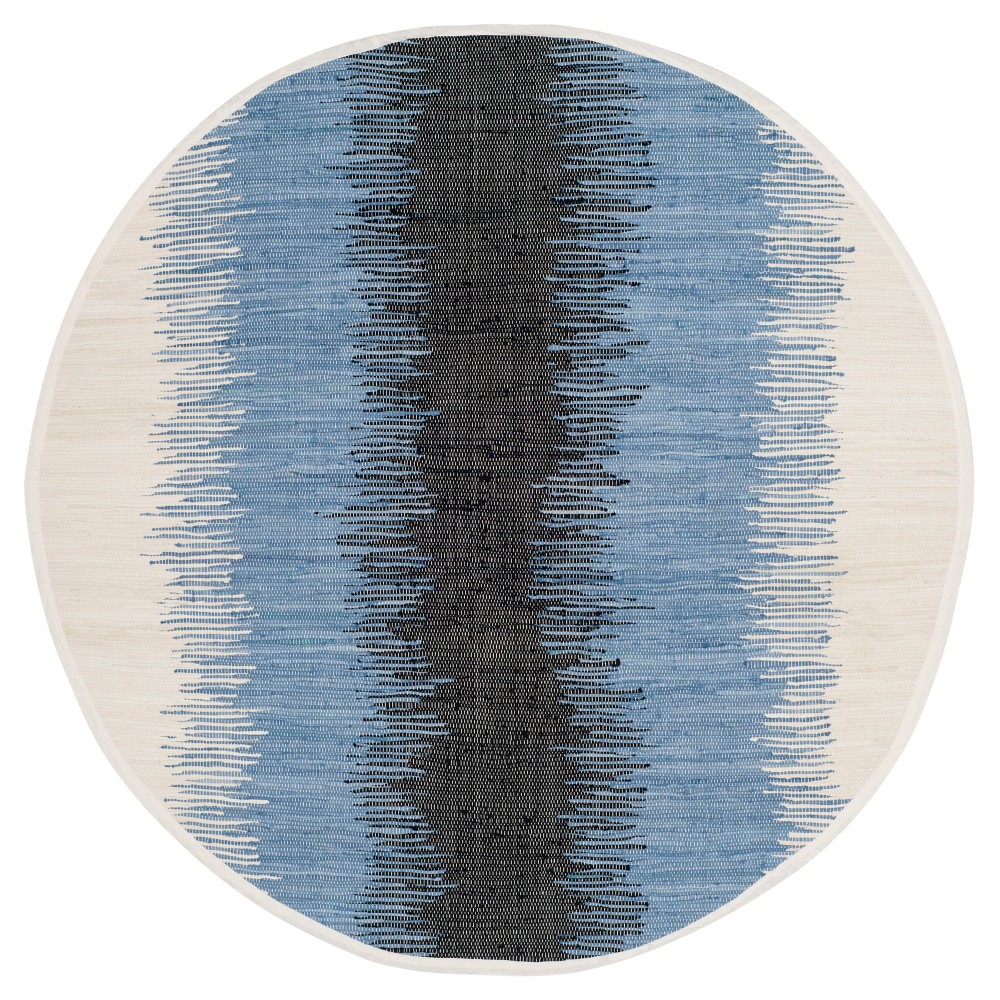 Coletta Flatweave Area Rug - Gray / Black (6' Round) - Safavieh