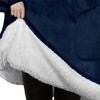 PAVILIA Wearable Blanket Hoodie Adults, Faux Shearling Cozy Oversized Hooded Sweatshirt, Warm Fleece Two Pockets - 3 of 4