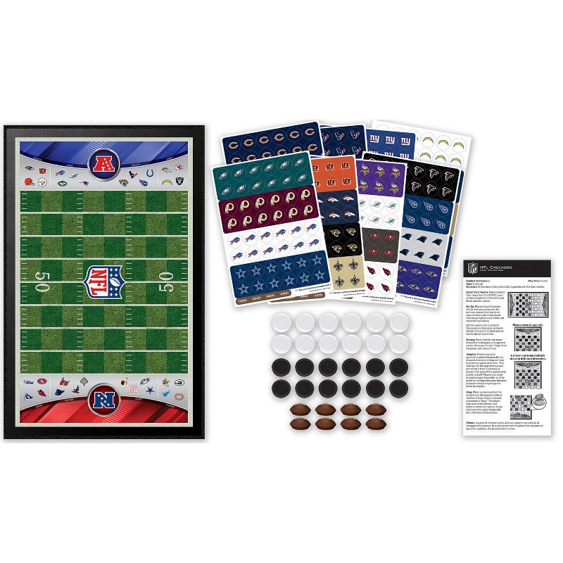 MasterPieces Officially licensed NFL League-NFL Checkers Board Game for Families and Kids ages 6 and Up, 3 of 7