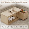 Brafabhome 360° Rotating Coffee Table with Storage, Adjustable Length Expandable Cocktail Table, Mid-Century Modern Center Table for Living Room - 4 of 4