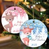 Baby's First Christmas Reindeer Girl and Boy Christmas Ornament| OrnamentallyYou - 4 of 4