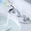 WOWOW 8 in. Widespread Double Handle Bathroom Faucet with Drain Kit - 2 of 4