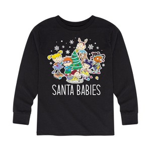 Boys' - Rugrats - Tommy and Friends Happy Holidays Long Sleeve Graphic T-Shirt - 1 of 4