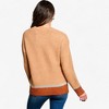 Amaryllis Women's Textured Knit Sweater Crewneck Long Sleeves Colorblock Cuffs Ribbed Hem Casual Pullover for Everyday Wear - 3 of 4