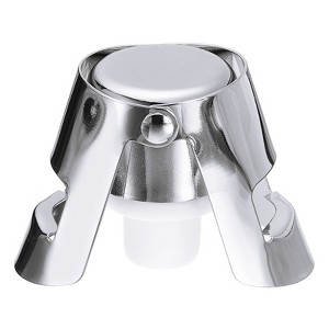 Unique Bargains Reusable Vacuum Stainless Steel Wine Stoppers for Champagne Beer - 1 of 4