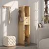 Famapy Light-colored Multi-functional Small Storage Cabinet Entrance Cabinet: Space-saving, with Mirror.Entryway Bench Hall Tree - 3 of 4