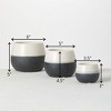 Sullivans Set of 3 Small Ceramic Planters 5"H, 4.5"H, & 3"H Multicolored - 2 of 4