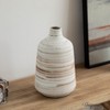 Uniquewise 11" Whitewashed Bottle-neck Decorative Pottery Flower Vase Boho Home Decor for Living Room Bedroom Kitchen & Entryway - 4 of 4