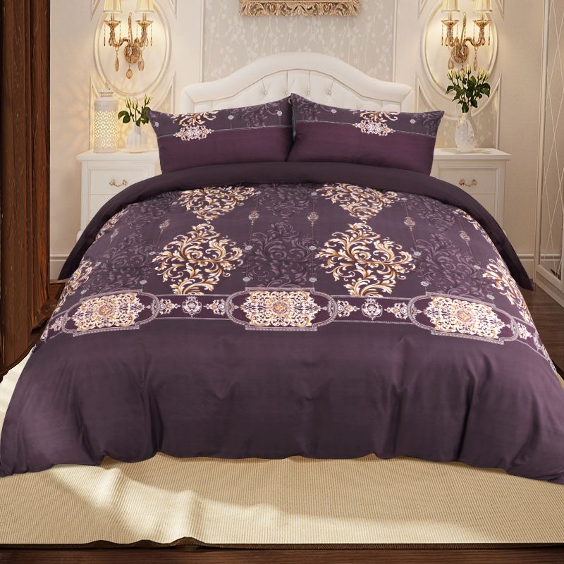 PiccoCasa Reversible Luxury 1 Duvet Cover Set with 2 Pillowcases, 1 of 9