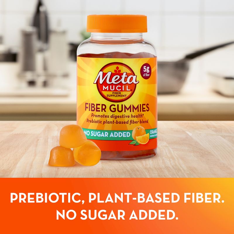 Metamucil Fiber Supplement Sugar-free Gummies - Orange - 72ct, 4 of 15