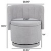 Lyngins Swivel Accent Chair with Back,360¡ã Swivel Chair with Hidden Storage,Modern Barrel Chair for Vanity,Living Room,Bedroom,Office - 3 of 4