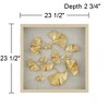 Dahlia Studios Gold Ginkgo Leaf 23 1/2" Square Framed Wall Art - 4 of 4